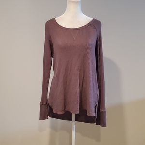 Paper Label long sleeve mauve blouse, thermal type, L
